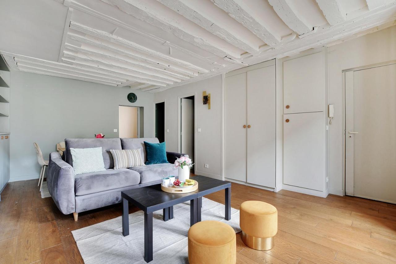 Chic Apartment -1Br-4P- Haut Marais - Republique Paris Luaran gambar